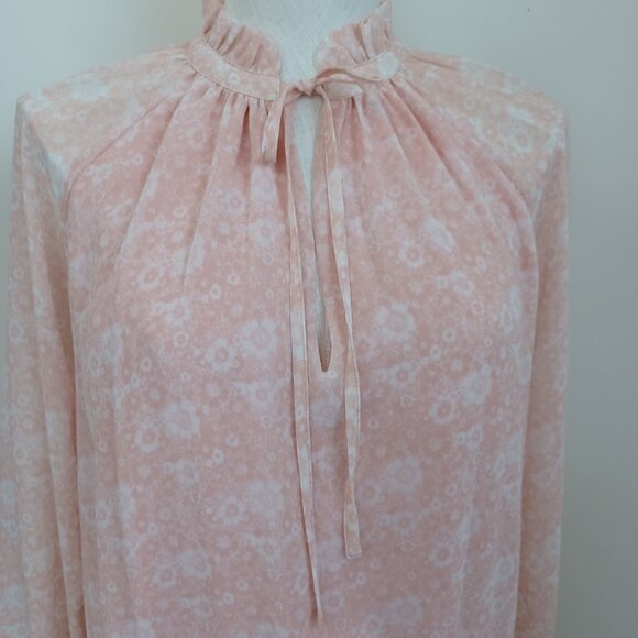 Rebecca Minkoff Dress Dyan Drop Waist Pink White Floral Ruffles Womens X Small - Picture 5 of 15